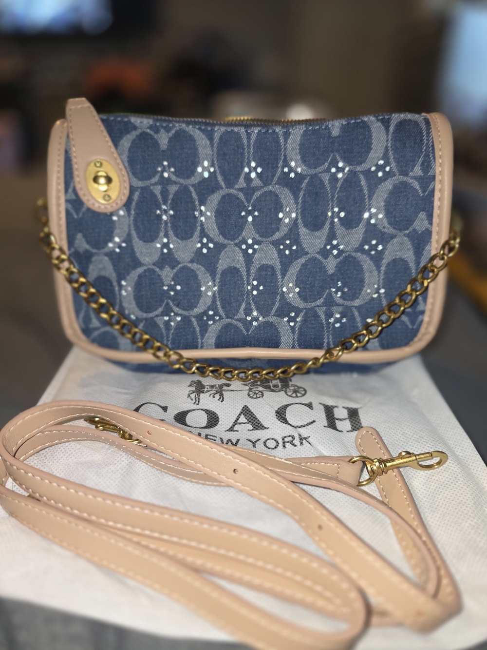 Coach Denim Signature Crossbody